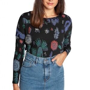 SKFK Zaria GOTS Organic Cotton Art Print Top NWT Size L